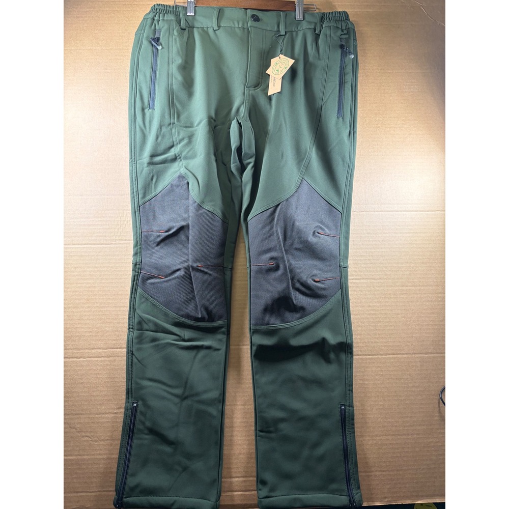 Northbound Gear Pants Mens 36x32 Green‎ Fleece Lined Softshell PTFE Hiking NWT
